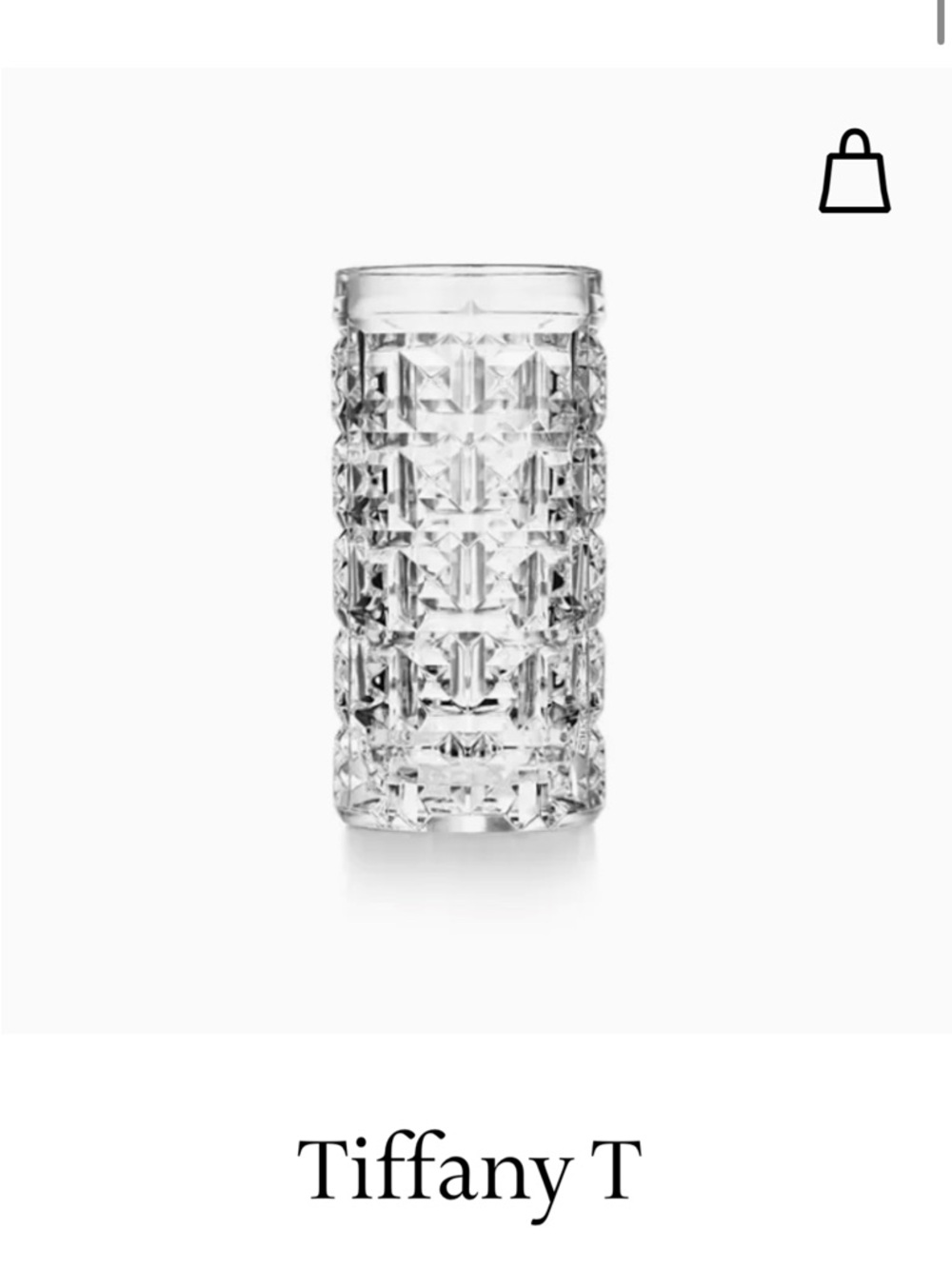 Tiffany & Co. Clear Crystal Tiffany T Highball Glass set of 2